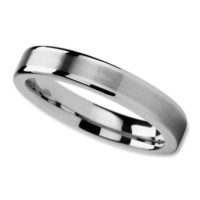 Unisex Wedding Band in 4mm with Brushed Center - Wedding Rings & Bands ...