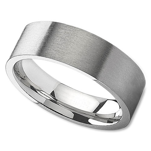 Unisex Wedding Band in 6mm with Satin Finish Center - Wedding Rings ...