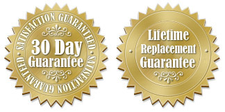 30 day return policy plus a lifetime replacement guarantee